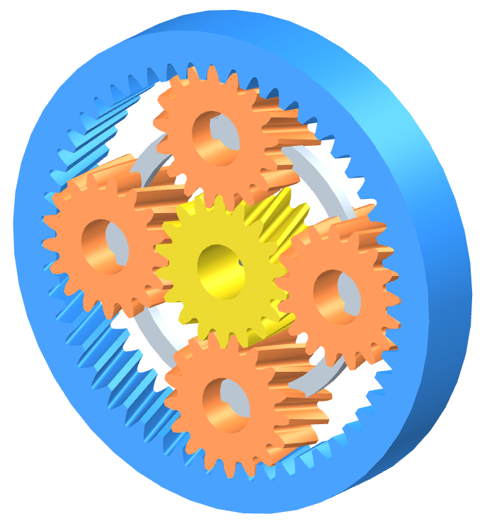 Rings definition of the mechanical epicyclic gear